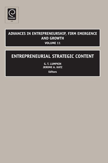 Book cover image for Entrepreneurial Strategic Content ISBN: 9781848554221